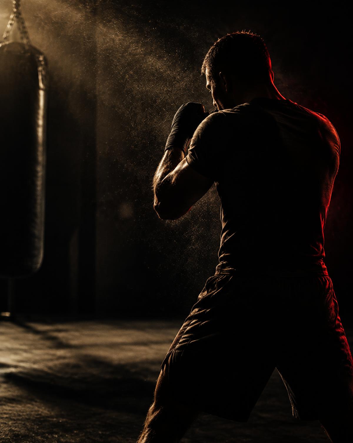 Entrenamiento de combate en un gimnasio